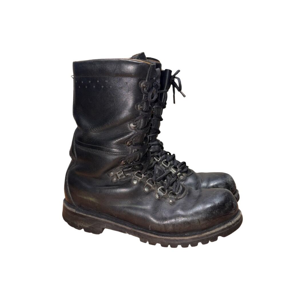 VOLKL 2008 Heereseigentum Black Leather Combat Boots  Size: 43 / US 9.5